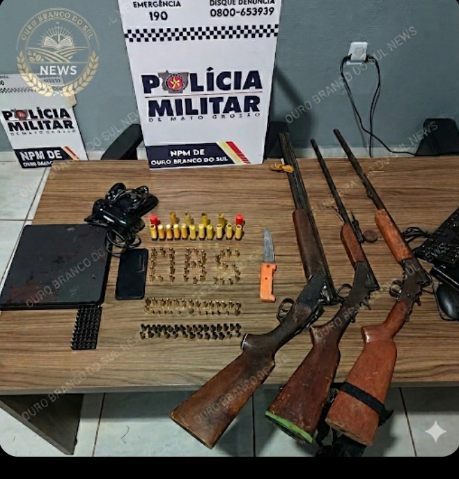 🚨 Perseguição, capotamento e arsenal apreendido: Operação Tolerância Zero agita Ouro Branco do Sul