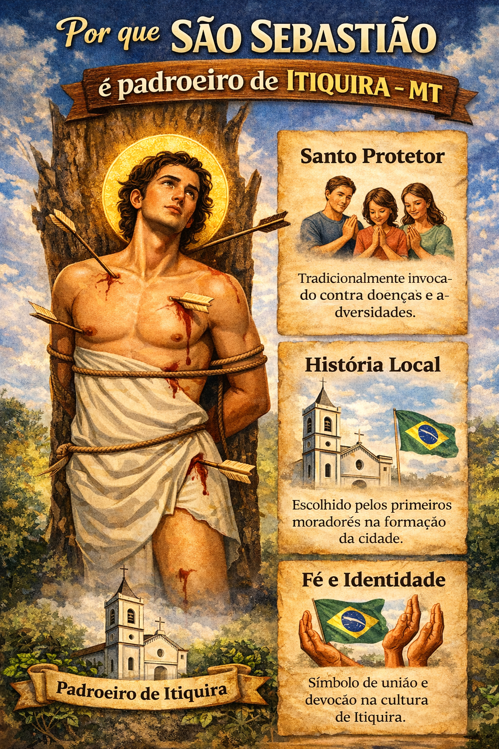 Por que São Sebastião é o padroeiro de Itiquira