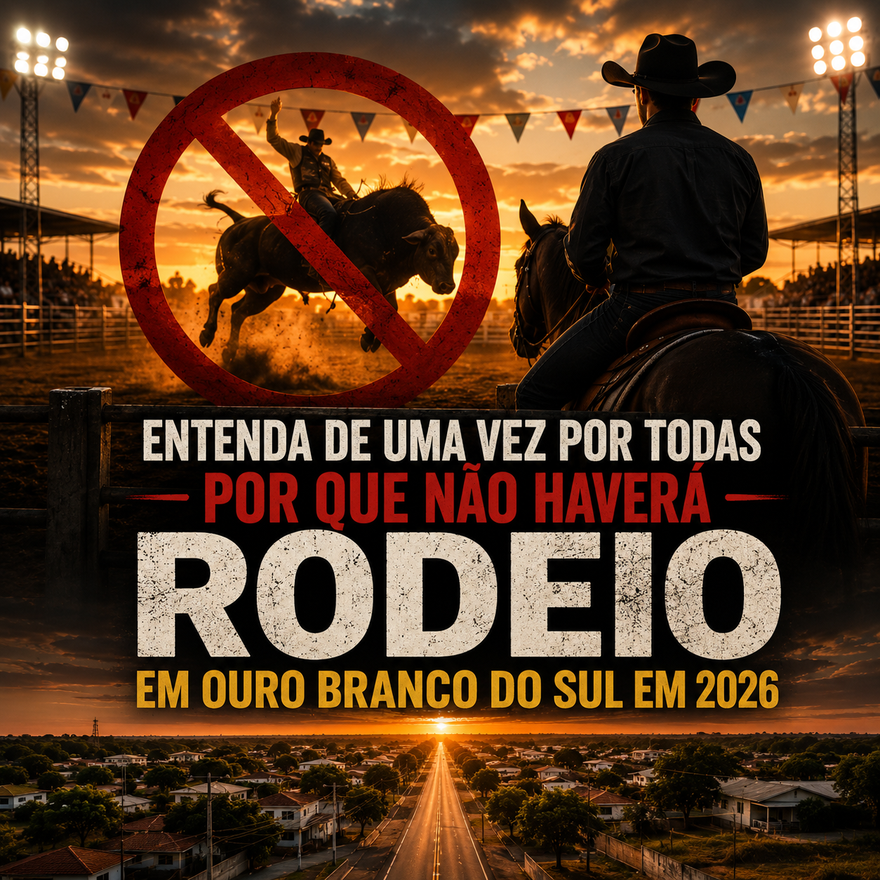 Entenda de uma vez por todas por que não haverá rodeio em Ouro Branco do Sul em 2026