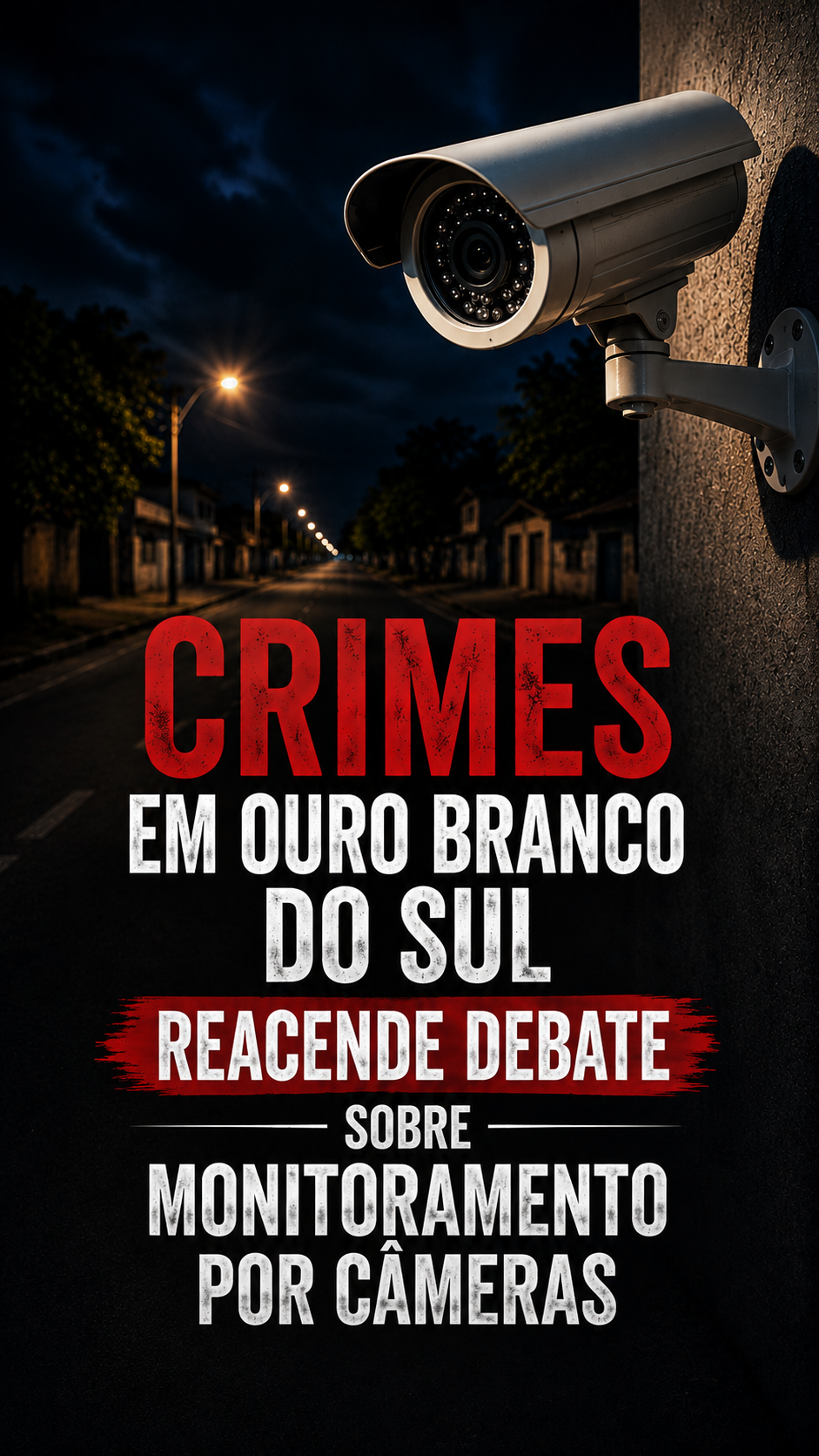 Ouro Branco do Sul perde a tranquilidade e reacende debate sobre monitoramento por câmeras