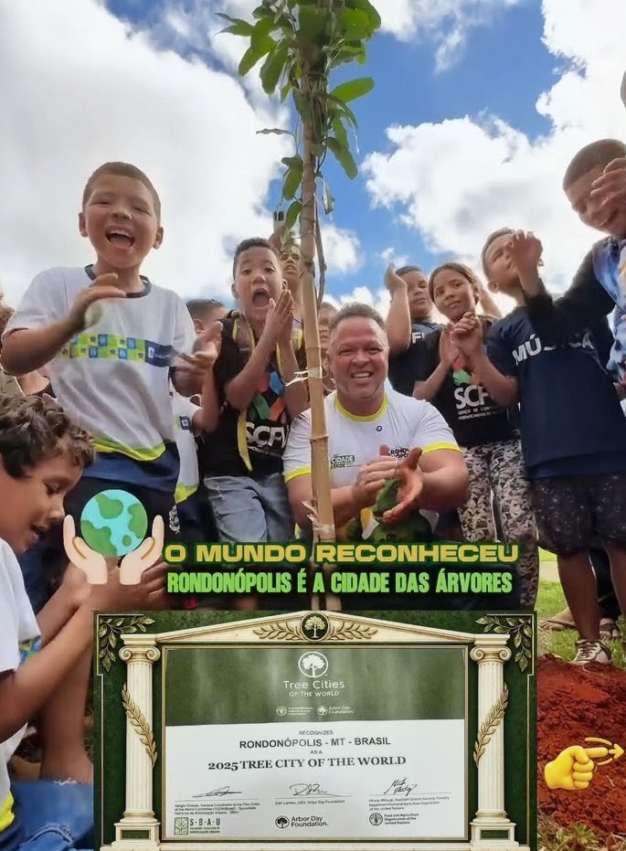 Rondonópolis ganha prêmio internacional pela arborização e Ouro Branco do Sul sonha com um um futuro mais verde.